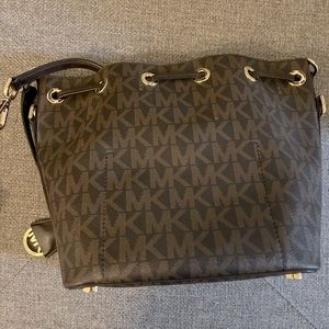 Brown Michael Kors Bucket Bag